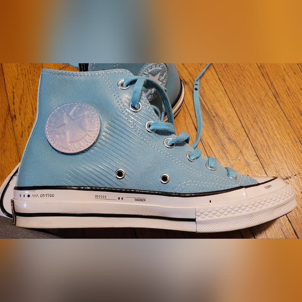 Converse Chuck Taylor All Star 70 Hi Bleached Aqua, size women 7.5/men 5.5